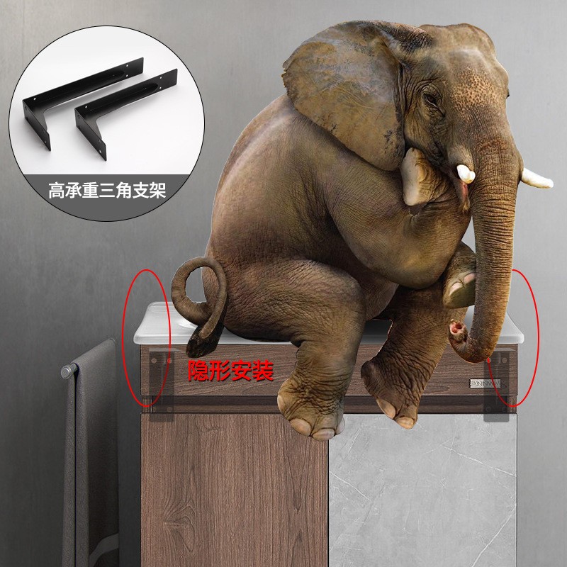 黑色重型三角支架加重高承重力架子墙上置物架层板托隔板托架书架