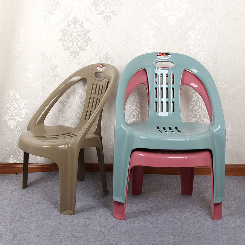 塑料小靠背椅扶手椅家用矮茶几坐椅防滑儿童餐椅夜市烧烤摆摊凳子