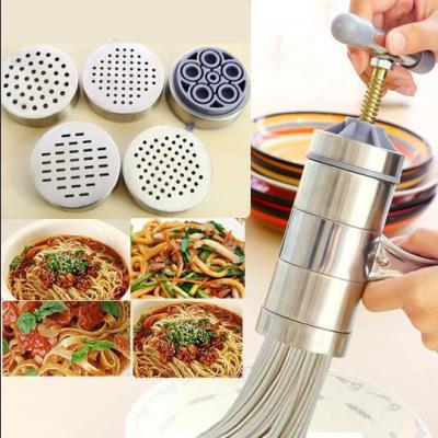 两个/五个模具家用手动不锈钢压面机莜面 窝窝面条机手工做面机