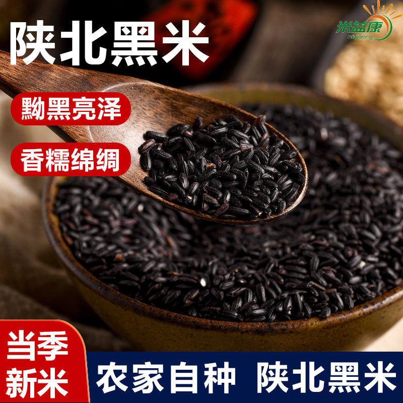 东北新黑米新鲜包装自然无染色黑龙江农家黑香米黑大米产地直发