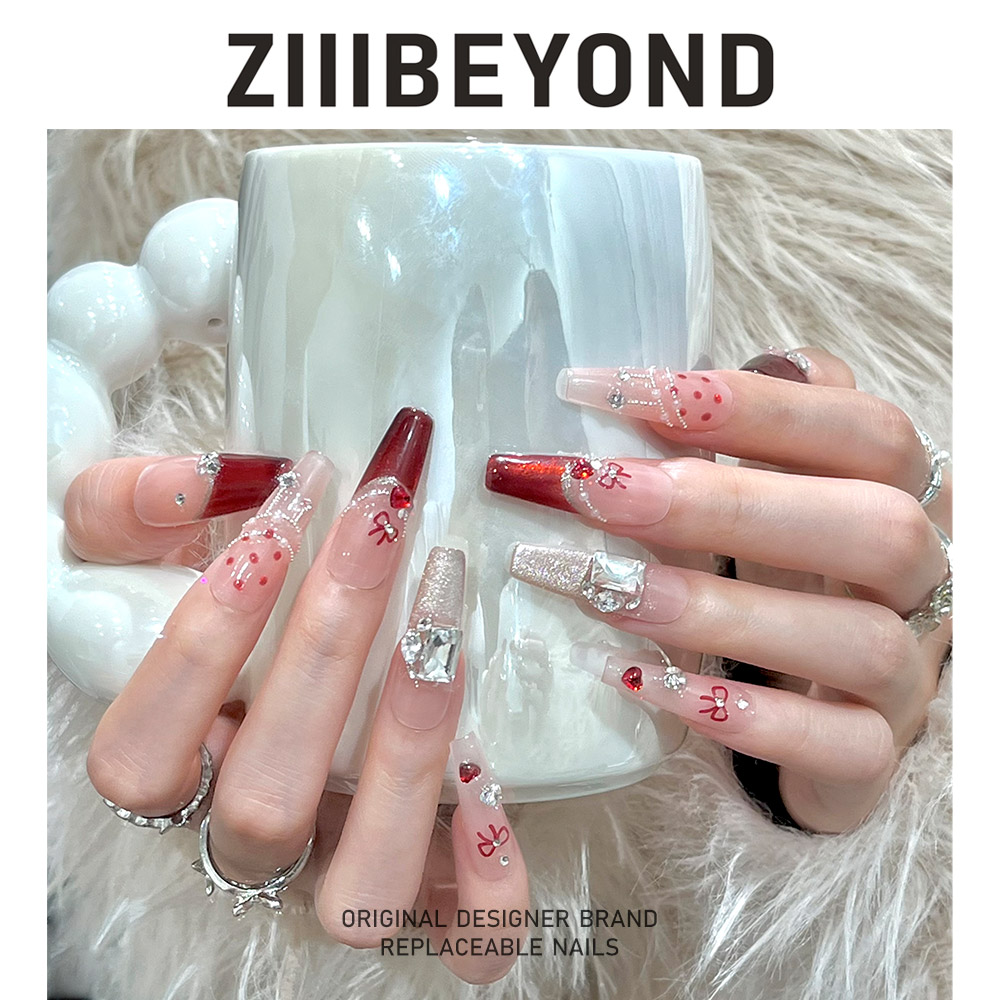 再变穿戴甲萌鹿点点爱心蝴蝶