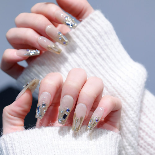 再变 星云梦美甲纯手工穿戴甲爆闪轻奢百搭仙女款美甲中梯ZB61