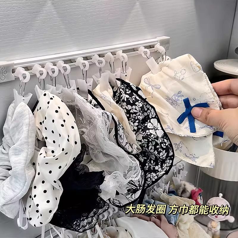 头绳发圈方巾壁挂免打孔收纳架网红大肠发圈发饰展示神器