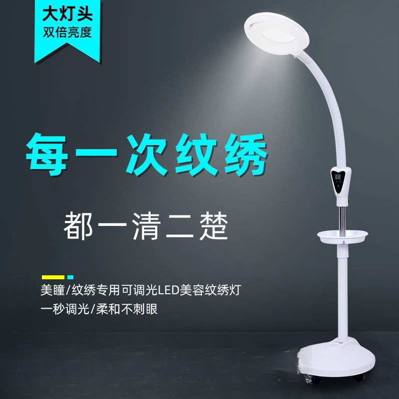 院纹绣灯美甲台灯美睫种睫毛冷光灯落地经典款一键开关新中式中国