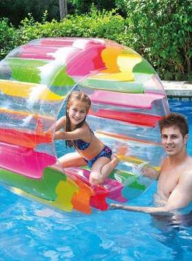 现货充气滚筒水上玩具水上爬行滚筒充气草坪滚筒互动玩具