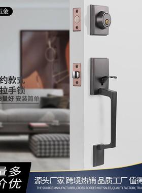 锌合金防锈大拉手门锁别墅豪华大门锁门锁仓库厂房专用