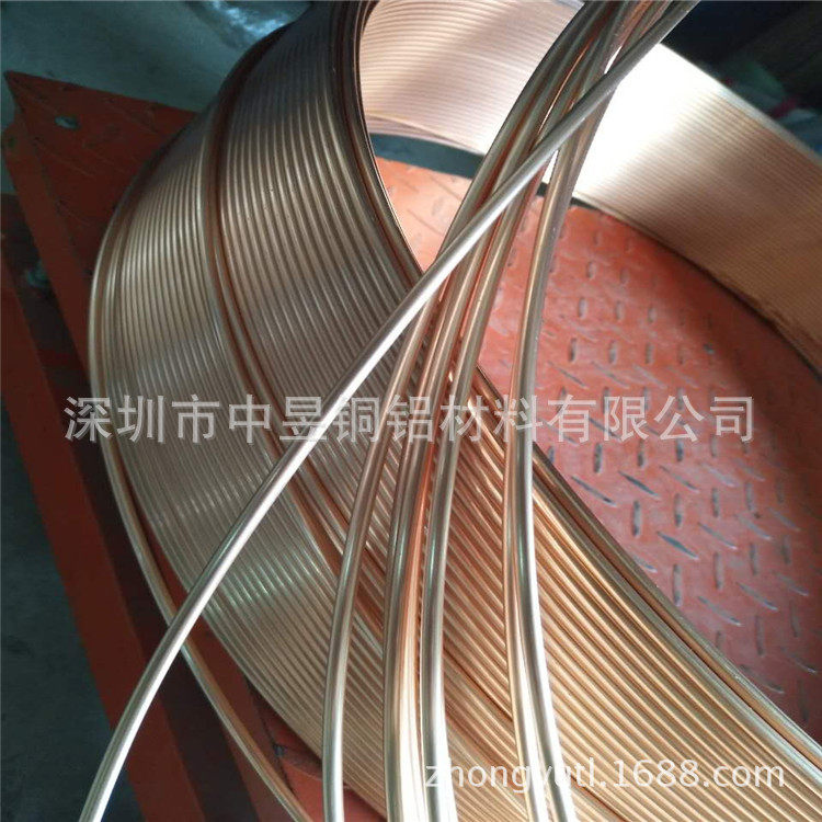 紫铜冷却管盘管12/14MM铜管冷却散热管水箱循环蒸发器换热管34分