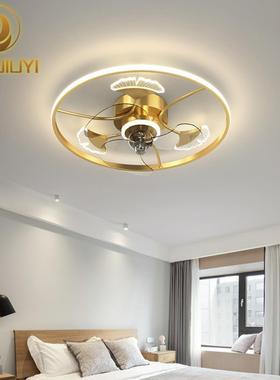 2023年新款智能高级感主卧室吸顶灯带风扇灯个性创意北欧卧室灯具