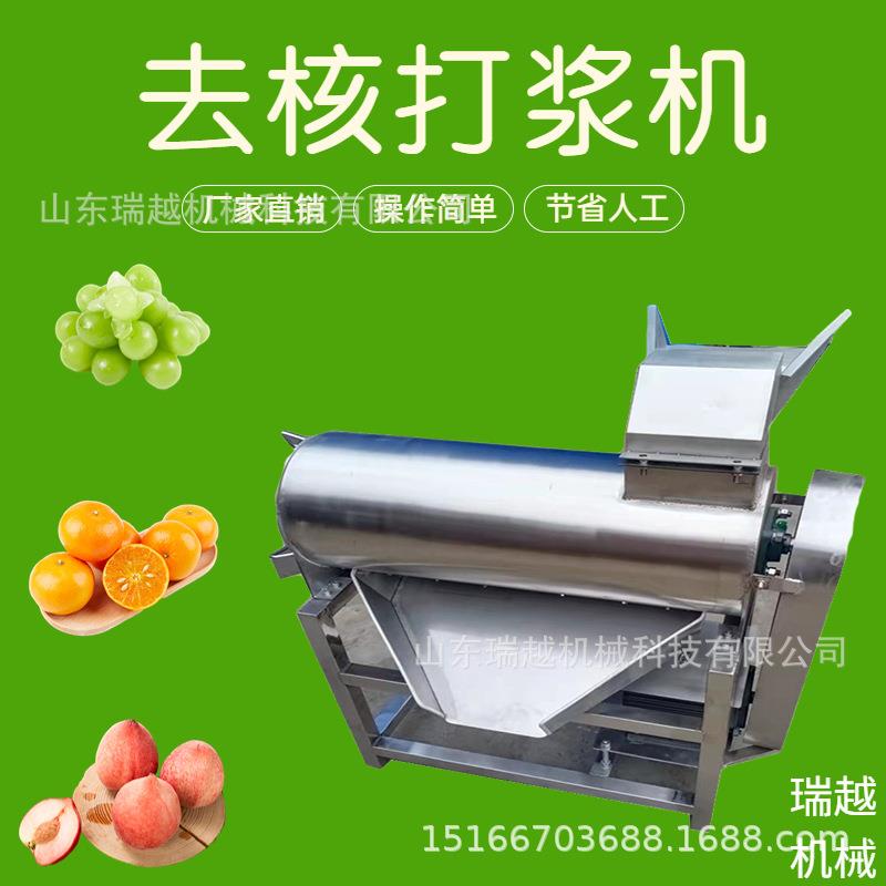 不锈钢桃子去核打浆机商用枇杷去核打浆机工业红枣去核打浆机