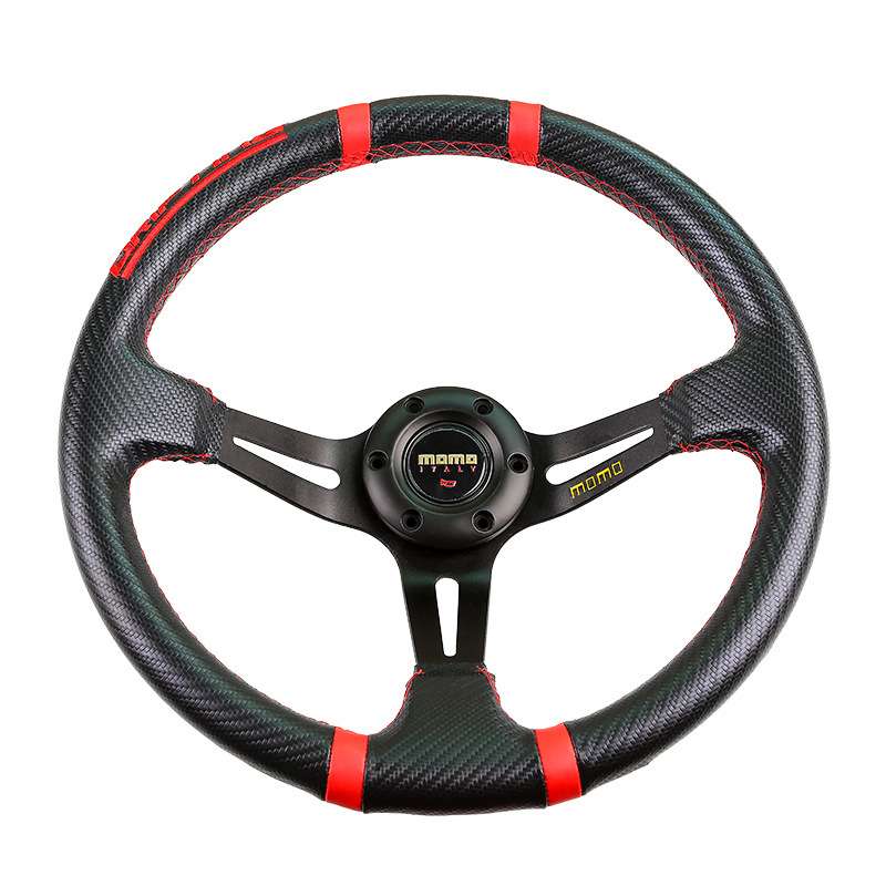 改装方向盘大凹碳纤通用竞14寸碳纤PVC热销PVC通用方向盘
