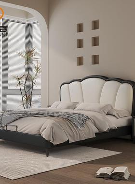 悬浮皮艺床双人床主卧床网红轻奢皮床现代简约婚床榻榻米科技布床