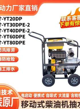 伊藤YT40DPE-2移动便携式柴油抽水泵4寸电启动96立方流量