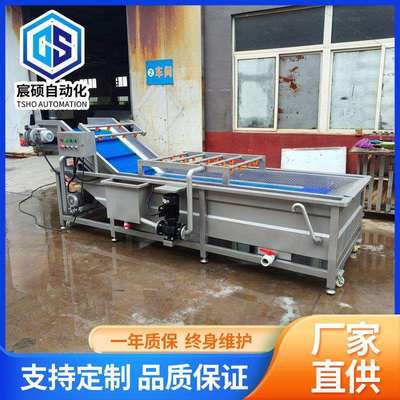 果蔬气泡清洗机水果蔬菜清洗设备全自动大型商用连续叶类洗菜机