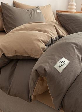 日式四件套单件被套床单宿舍简约三件套