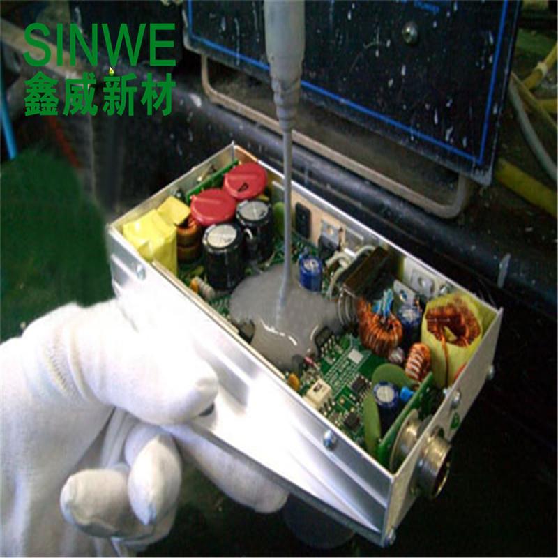 光伏接线盒导热灰色阻燃灌封胶UL防火散热电源导热防水灌封胶1KG