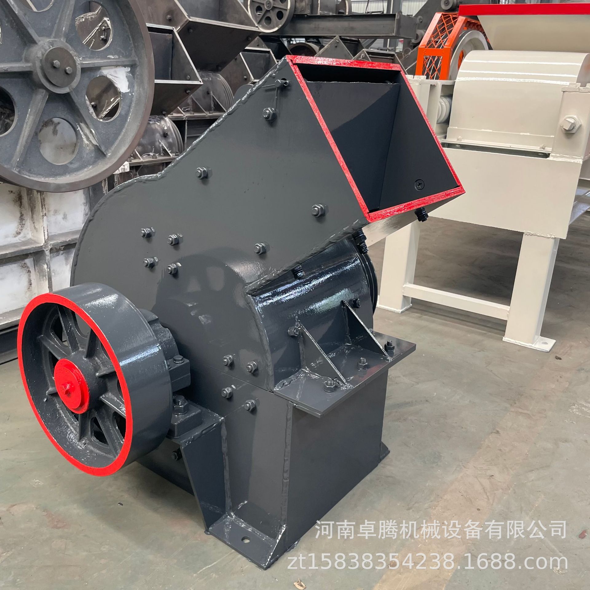 小型加气块水泥砖块粉碎机锤头玻璃瓷砖石灰石建筑垃圾锤式粉碎机