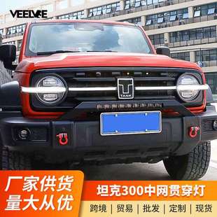 坦克300中网灯改装贯穿式日行灯流光灯装饰条车标横条氛围灯配件