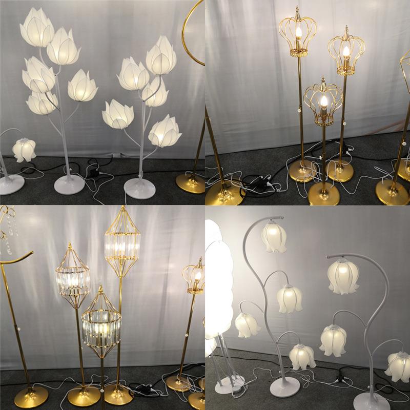 婚庆道具电镀灯笼路引灯三件套婚礼T台布置舞台迎宾区装饰摆件