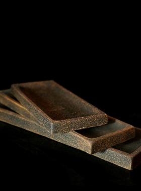 紫砂花盆仿汉砖盆无孔假山盆粗陶茶盘干泡台菖蒲盆陶瓷苔藓盆壶承