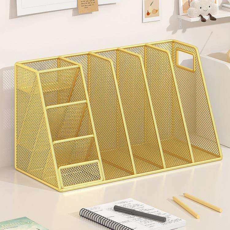 办公桌面收纳置物架文件收纳盒办公用品文件架桌面书架多层大容量