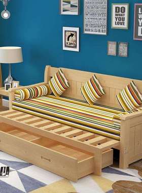 可折叠1功能坐米两用多功能卧5叠小双人小户型1沙发床小户1推拉沙