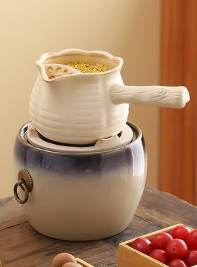 新中式围炉煮茶烤奶罐罐奶茶煮茶器网红陶瓷煮茶壶整套耐高温陶罐