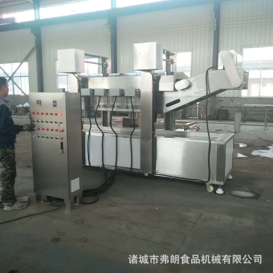 虎皮鸡爪油炸机流水线不锈钢连续式油炸机小龙虾油炸机流水线