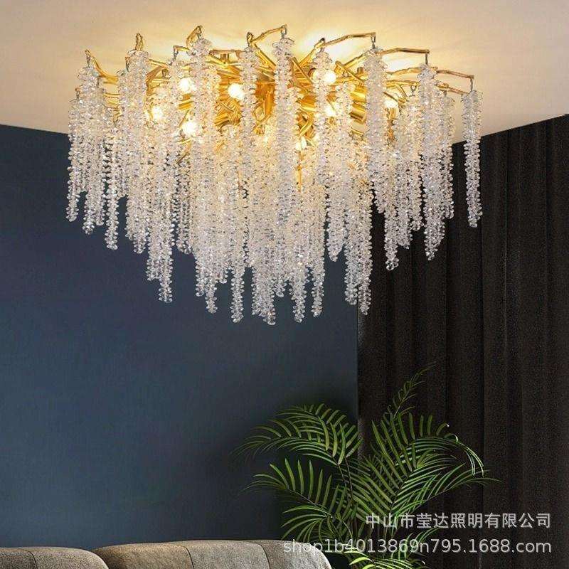 轻奢吊灯家居现代简约法式别墅餐厅客厅主卧室水晶客厅灯2025