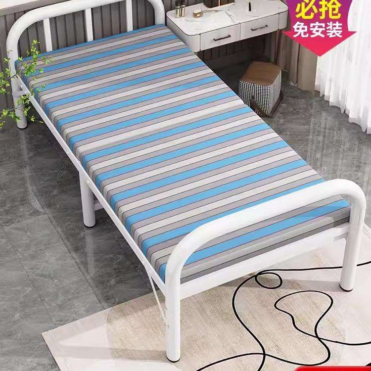 折叠床单人便携家用1.2米出租房午睡简易办公室午休陪护硬板铁床