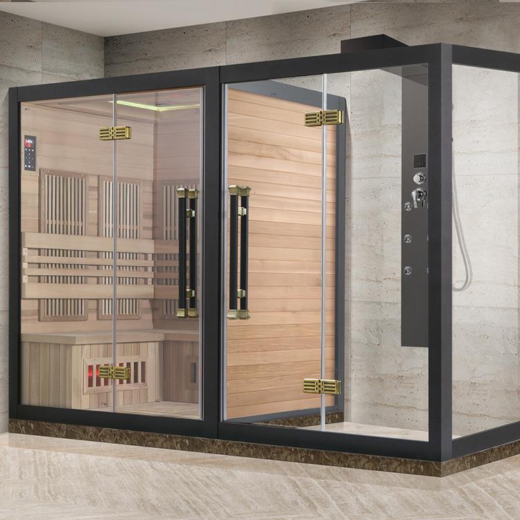 304不锈钢淋浴房洗手间铜材质合页触摸控制面板淋浴房光波房