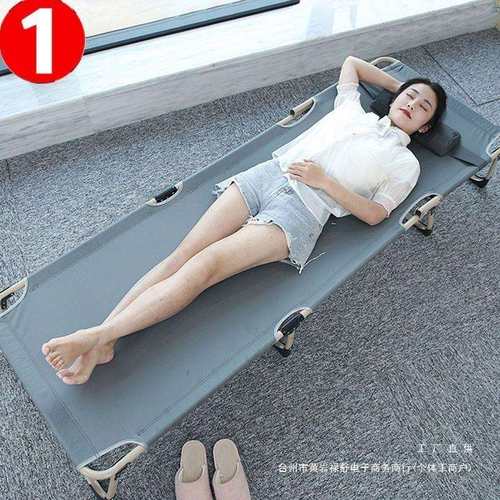 折叠床单人成人午休办公室午睡多功能便捷式行军懒人沙发躺椅绢花