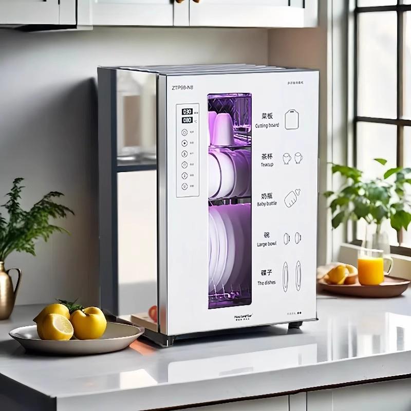 家用消毒柜小型碗筷台式免沥水烘干紫外线高温二星级碗柜餐具厨房