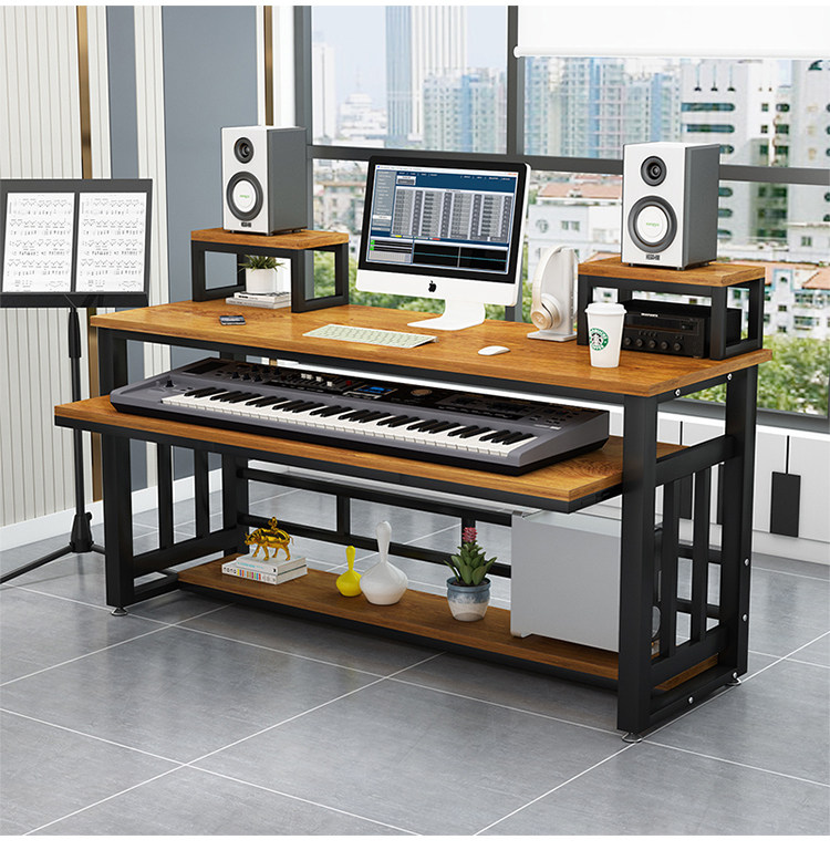 电子琴桌编曲工作台电钢琴古琴桌midi键盘桌琴架轻奢组装茶几客厅