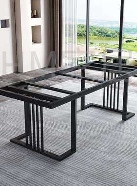 现货茶台桌腿支架岩板茶桌脚办公桌架书桌餐桌底座不锈钢台脚