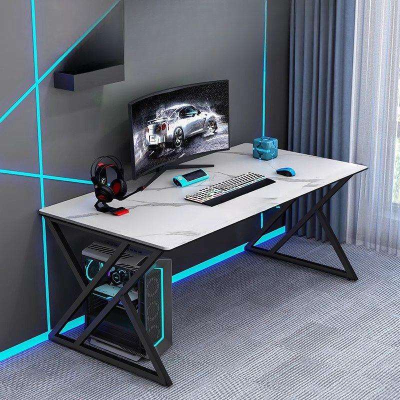 岩板桌面台式游戏电脑桌小户型卧室学生学习桌移动电脑桌书房书桌