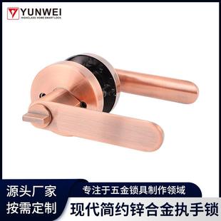 锌合金执手锁电镀门锁木门不锈钢门把手锁家用门锁金属门锁单舌锁