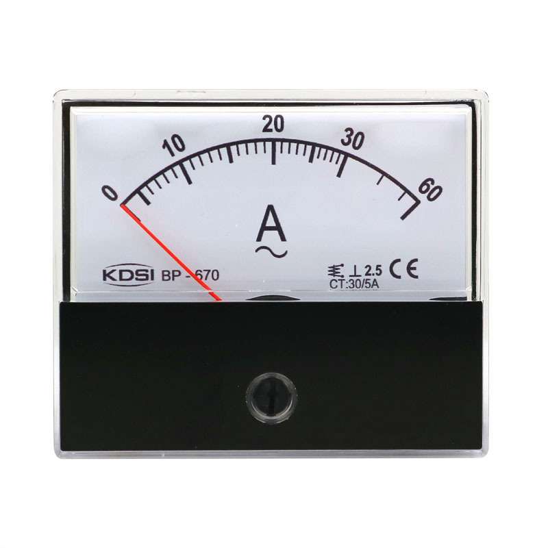 KDSI指针式交流安培表BP-670 AC30/5A双倍 刻度盘显示0-60A 电流