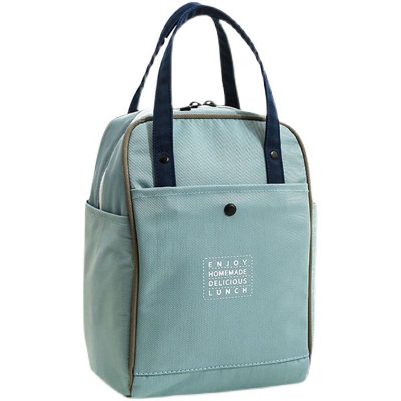 7L8K圆形饭盒袋学生上班族手提便当包防水铝箔加厚手拎袋圆桶保温