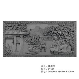 1.5m百福图砖雕 仿古砖雕浮雕古建砖雕墙影壁墙挂件大幅砖雕浮雕3