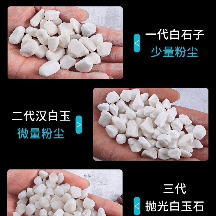 白石子造景鹅卵石庭院铺地砾石白色室内阳台颗粒天然小石头子