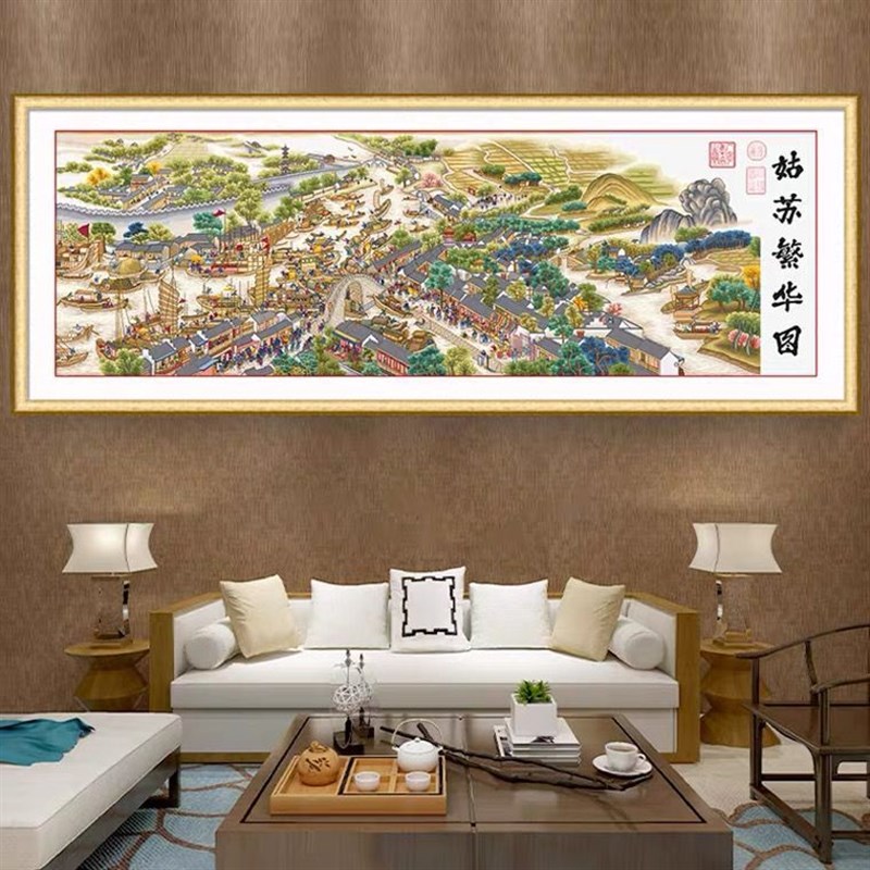 姑苏繁华图十字绣2025新款绣线B客厅中国风景大画明清古典满绣手