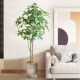 仿真绿植发财树高端轻奢室内客厅落地假花树N仿生植物盆栽装 饰摆