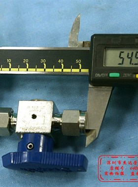 【SS-4P4V-BL】Swagelvok世伟洛克1/4圈 旋塞阀,1/4 in.卡套蓝色