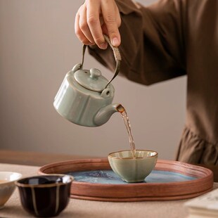 五大名窑茶具套装家用轻奢高档中式陶瓷J一壶四杯功夫茶具玻璃茶