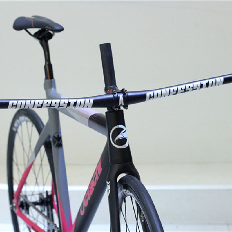 @BIKE FIXED GEAR OCTACHI AT-03竞速单速场地V死飞铝合金整车粉