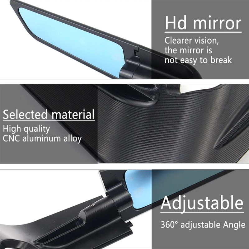 适用九号猎户座 E300P Ft90M 小牛 极核AE8改装定风翼后视镜改装