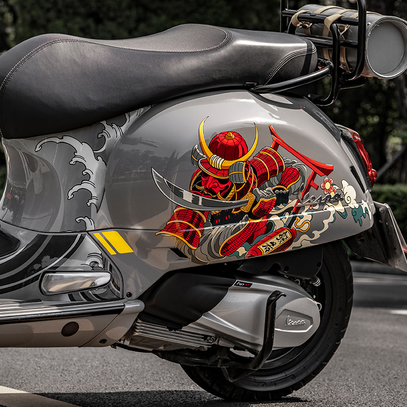 适用维斯帕Vespa GTSs300 HPE贴花拉花保护贴版画贴纸车身装饰改