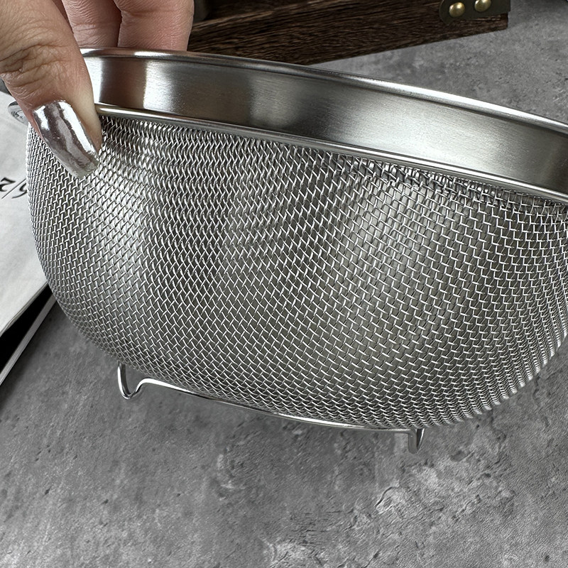 出口洗菜盆子【厨房好q物】加w厚不锈钢沥水篮果篮刻度碗盆过滤沙,餐饮具,洗菜盆/沥水篮/漏水筛,淘宝优惠券,粉丝福利购,淘宝优惠卷