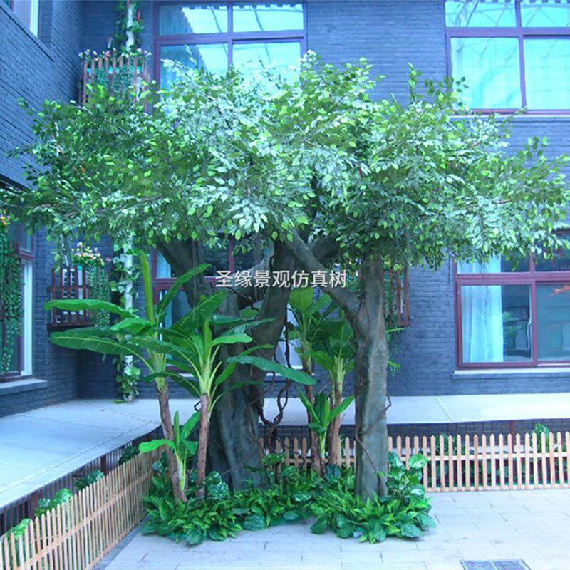假榕树大型仿真 假树室内大型仿真古榕树L酒店装饰树干大型发财树