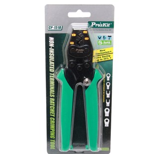 台湾宝工压线e钳CP-151B Y.O裸端子迷你棘轮压着钳1.25~5.5m新